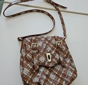 Marc by Marc Jacobs Brown and White Patterned Crossbody Bag